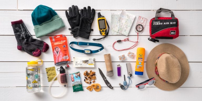 Material and equipment to carry on day trips outdoors – The Outdoor Women